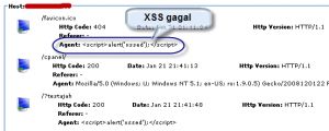 failed cpanel xss attack