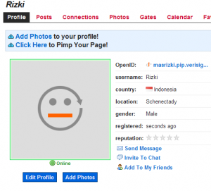 commongate profile page